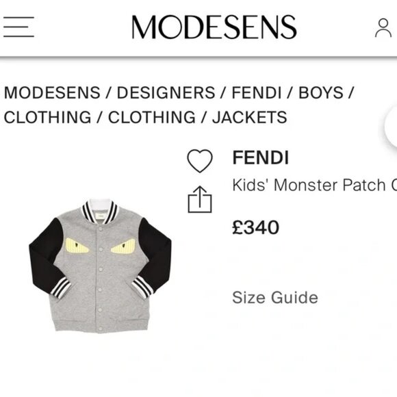 Fendi Other - Fendi Kids Monster Patch Bomber Jacket (10)